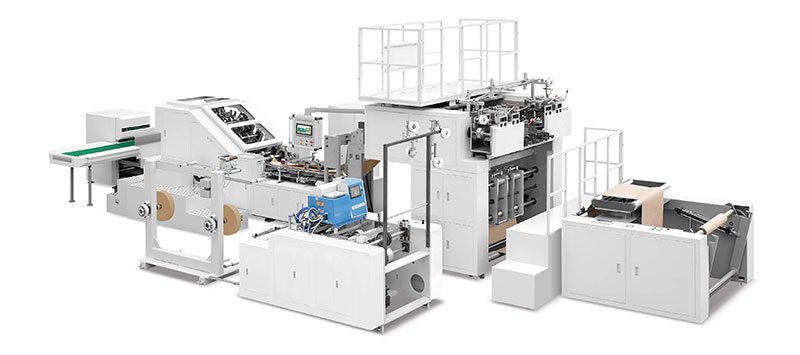 Roll Fed Square Bottom Paper Bag Making Machine
